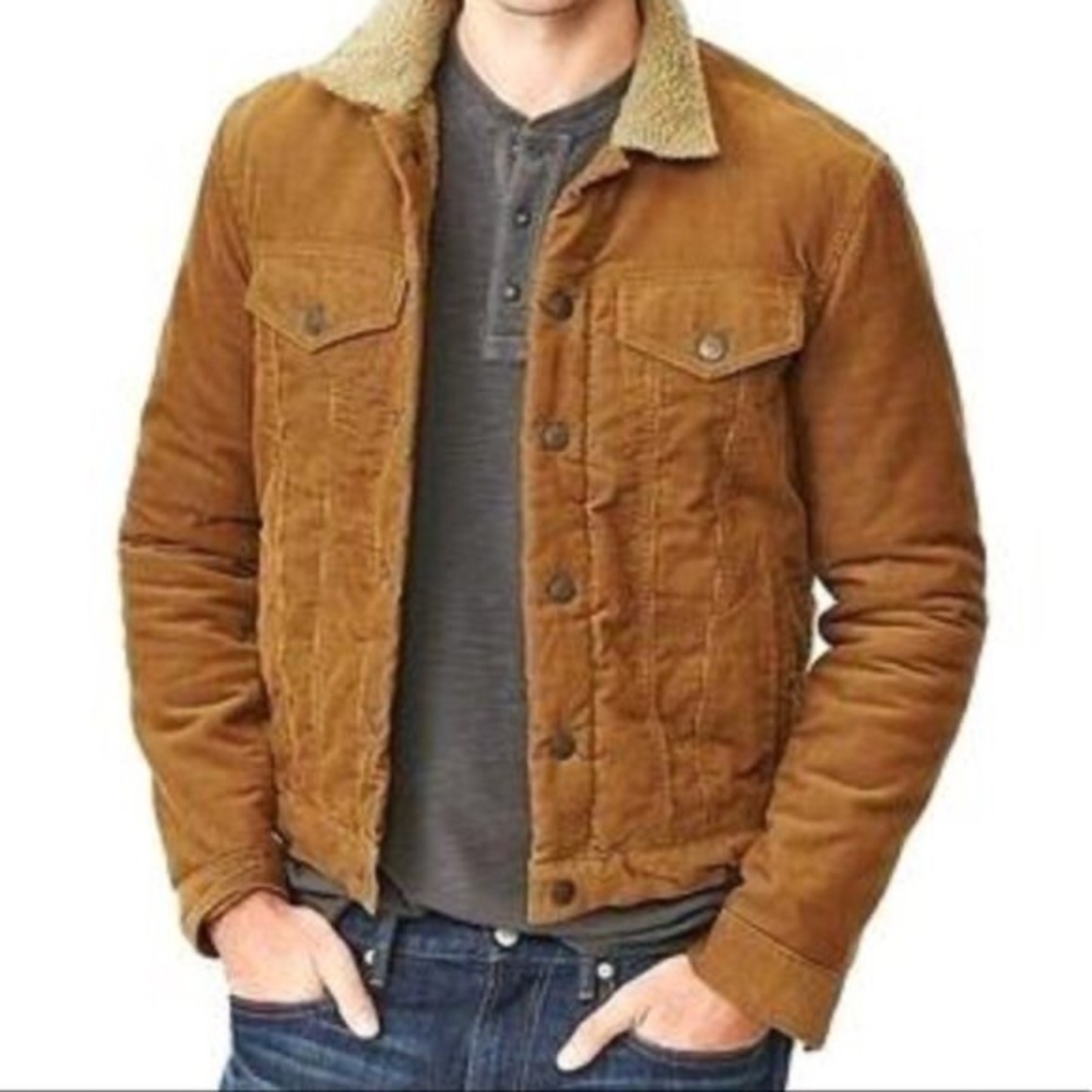 MENS GAP CORDUROY SHERPA JACKET